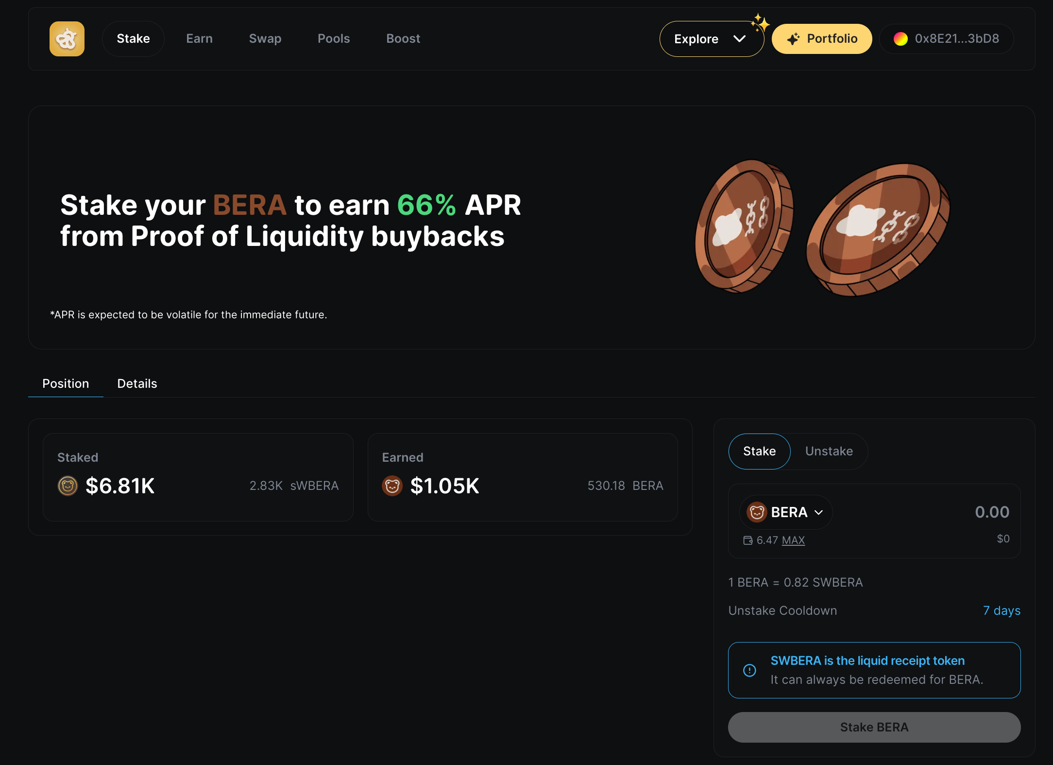 Bera Staking Interface