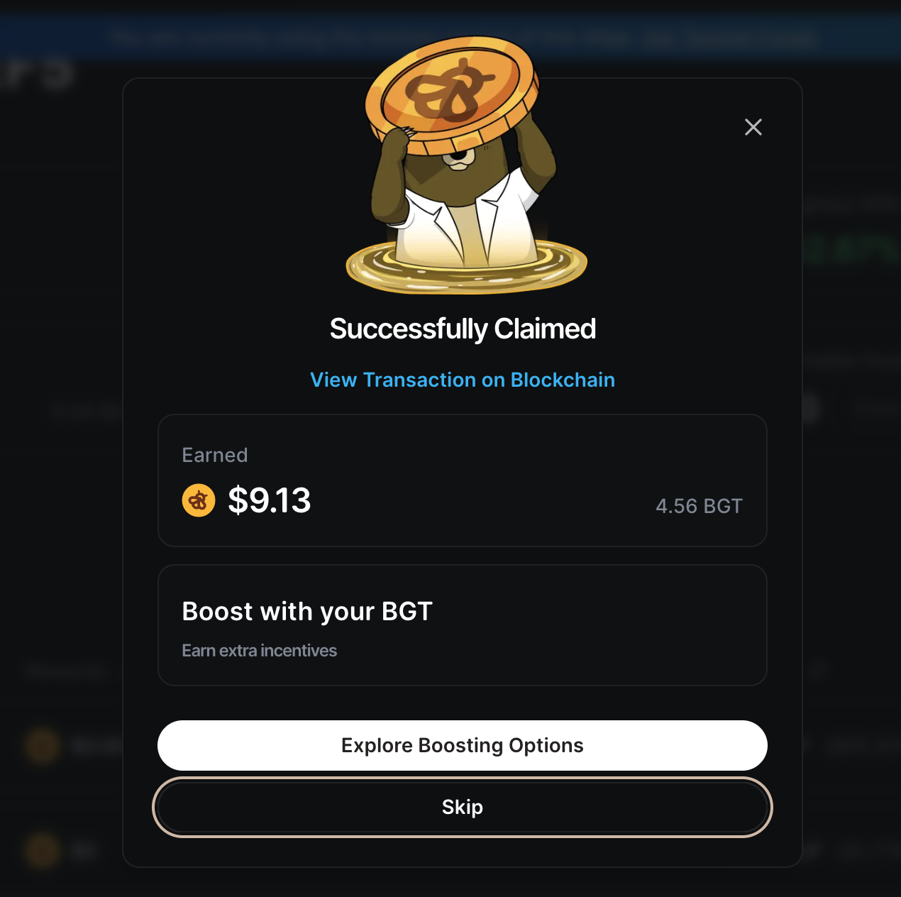 BGT Claim Successful