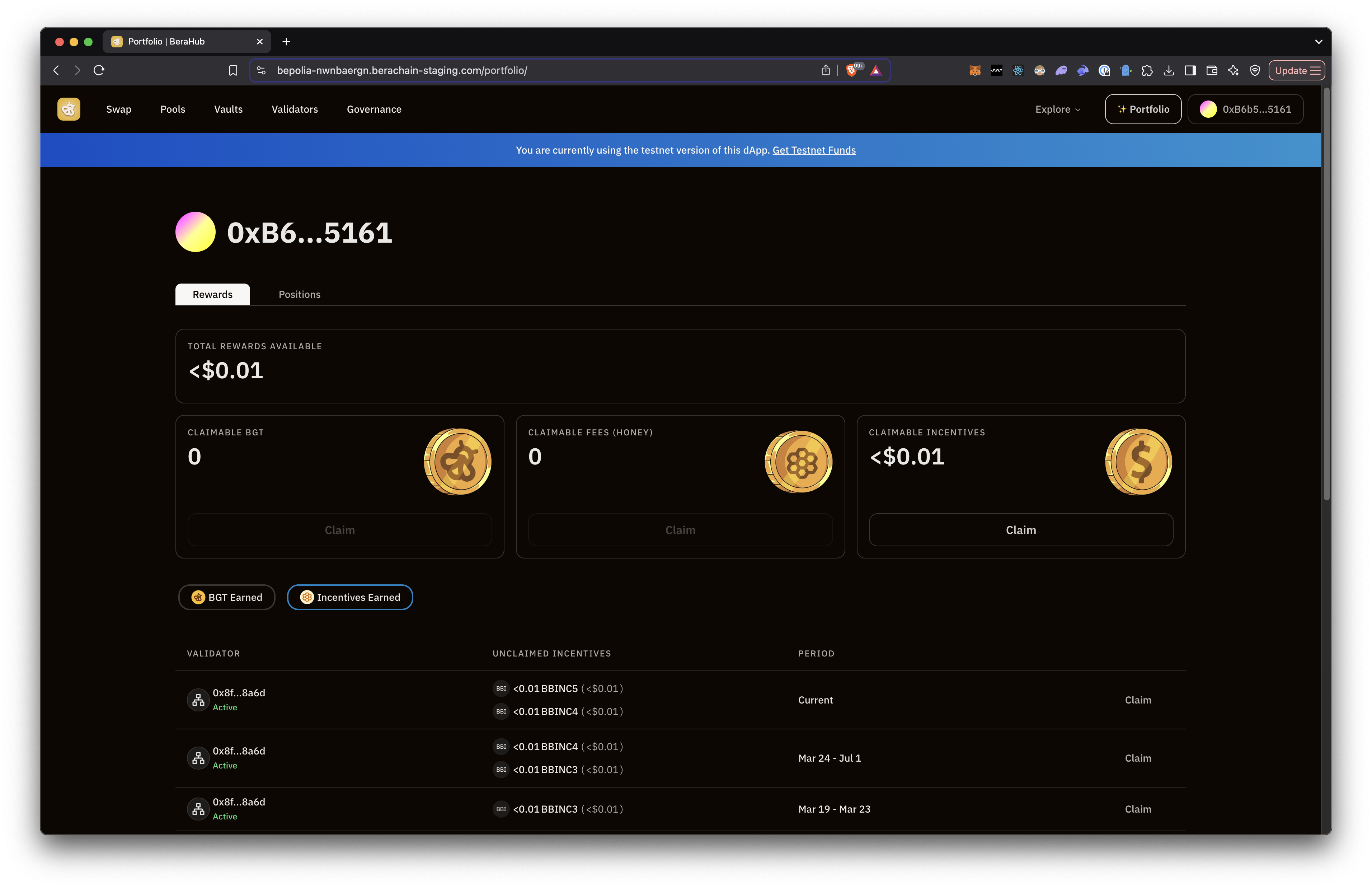 Berachain Hub Portfolio