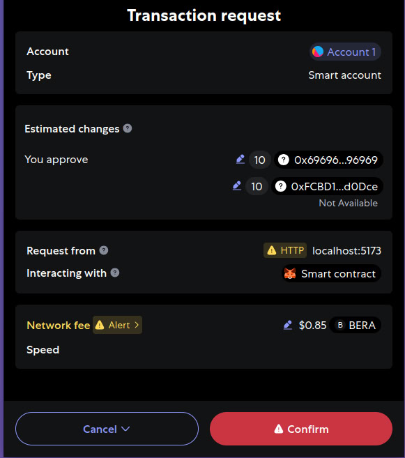 EIP-5792 Step 6 - MetaMask Confirmation