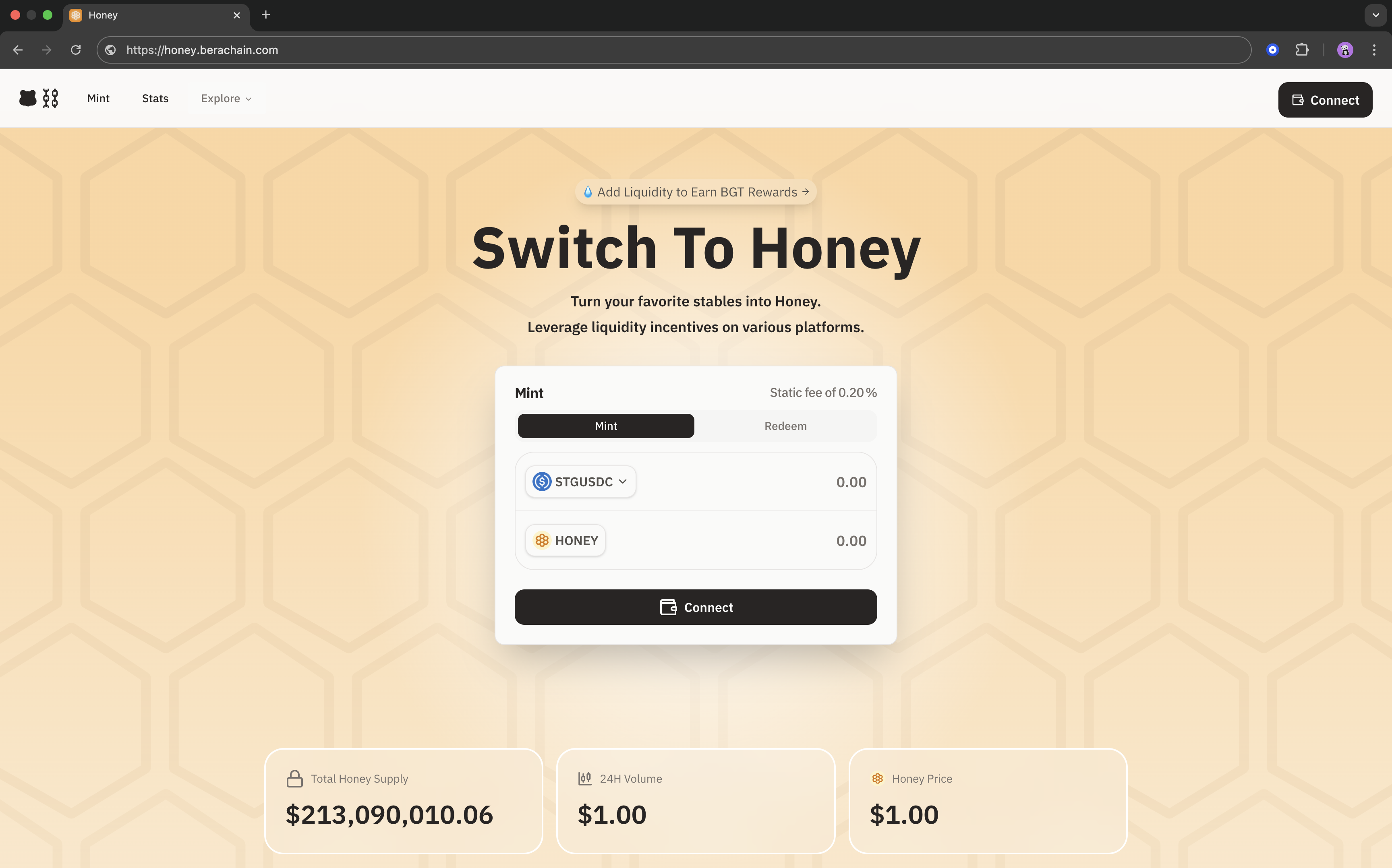 Berachain Honey Swap dApp