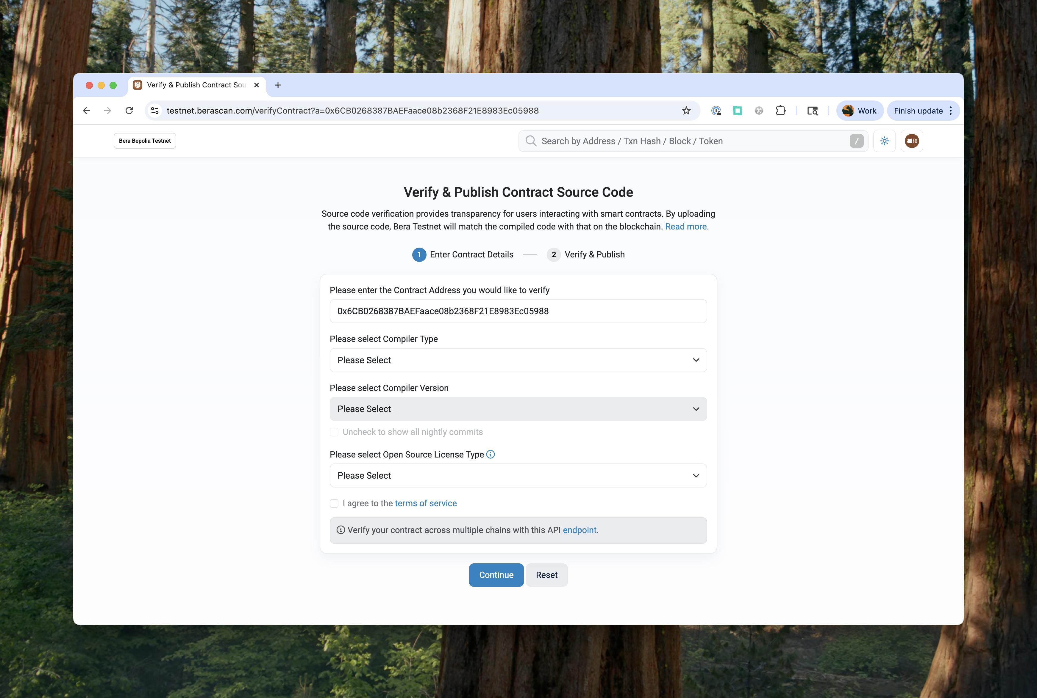 Verify Contract on Berascan